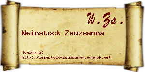 Weinstock Zsuzsanna névjegykártya